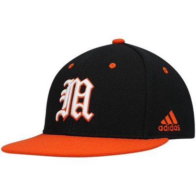 Men's adidas Black Miami Hurricanes On-Field Baseball Fitted Hat