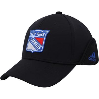 Men's adidas Black New York Rangers Earflap Flex Hat