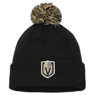 Men's adidas Black Vegas Golden Knights COLD. RDY Cuffed Knit Hat with Pom