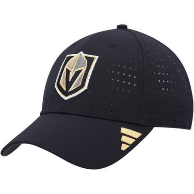 Men's adidas Black Vegas Golden Knights Laser Perforated AEROREADY Adjustable Hat