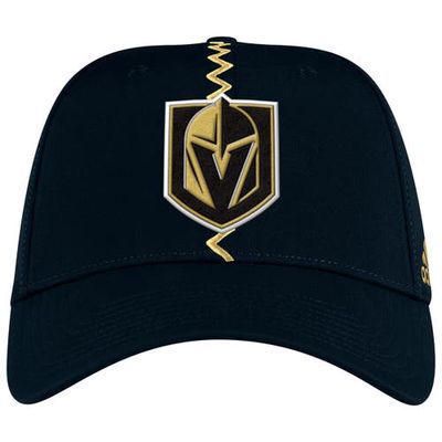 Men's adidas Black Vegas Golden Knights Reverse Retro 2.0 Flex Fitted Hat