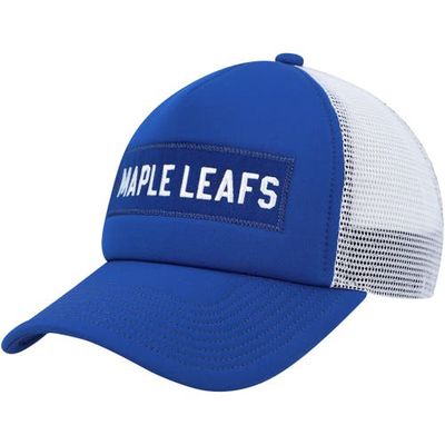 Men's adidas Blue/White Toronto Maple Leafs Team Plate Trucker Snapback Hat