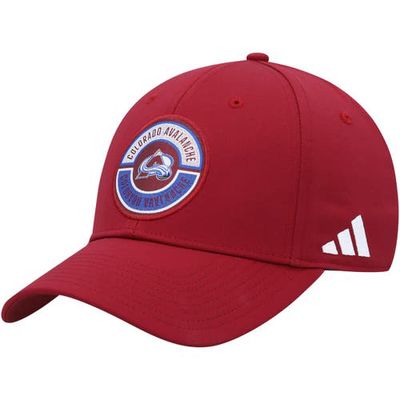 Men's adidas Burgundy Colorado Avalanche Circle Logo Flex Hat