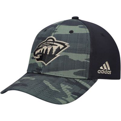 Men's adidas Camo/Black Minnesota Wild Military Appreciation Flex Hat