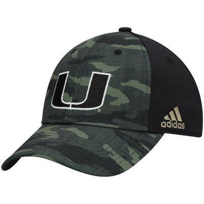 Men's adidas Camo Miami Hurricanes Military Appreciation Primegreen Flex Hat