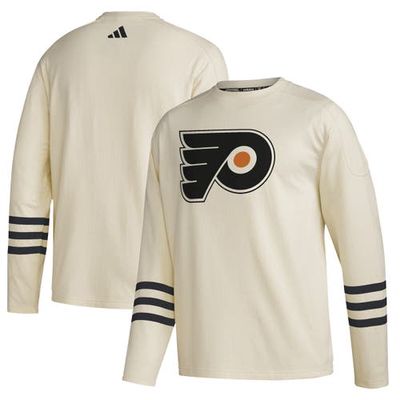 Men's adidas Cream Philadelphia Flyers AEROREADY Pullover Sweater