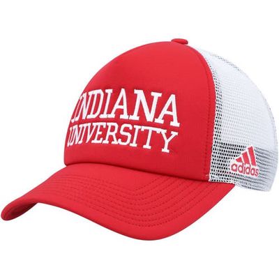 Men's adidas Crimson/White Indiana Hoosiers Foam Trucker Snapback Hat