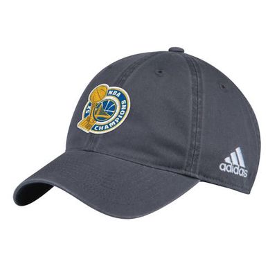 Men's adidas Gray Golden State Warriors 2017 NBA Finals Champions Locker Room Unstructured Adjustable Hat