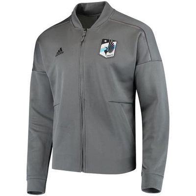 Men's adidas Gray Minnesota United FC Anthem Full-Zip Z.N.E. Jacket