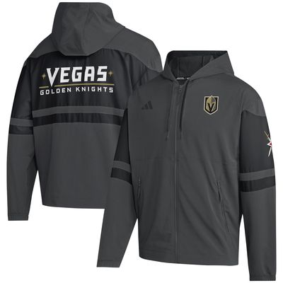 Men's adidas Gray Vegas Golden Knights Full-Zip Hoodie