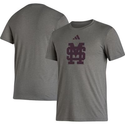 Men's adidas Heather Gray Mississippi State Bulldogs Modern Classic Tri-Blend T-Shirt