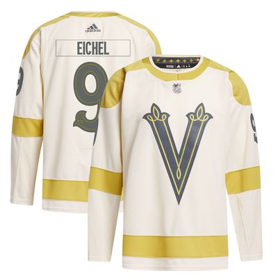Men's adidas Jack Eichel Cream Vegas Golden Knights 2024 NHL Winter Classic Primegreen Authentic Player Jersey