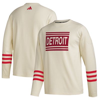 Men's adidas Khaki Detroit Red Wings AEROREADY Pullover Sweater