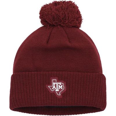 Men's adidas Maroon Texas A & M Aggies 2023 Sideline COLD. RDY Cuffed Knit Hat with Pom