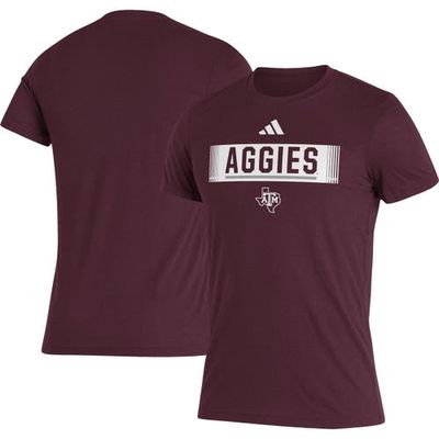 Men's adidas Maroon Texas A & M Aggies Wordmark Tri-Blend T-Shirt