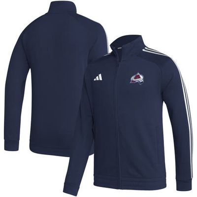 Men's adidas Navy Colorado Avalanche Raglan Full-Zip Track Jacket