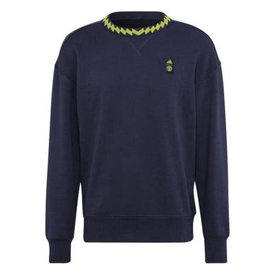 Men's adidas Navy Manchester United Lifestyle Pullover Sweatshirt