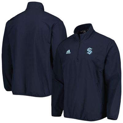 Men's adidas Navy Seattle Kraken COLD. RDY Quarter-Zip Jacket