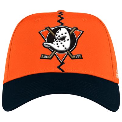 Men's adidas Orange Anaheim Ducks Reverse Retro 2.0 Flex Fitted Hat