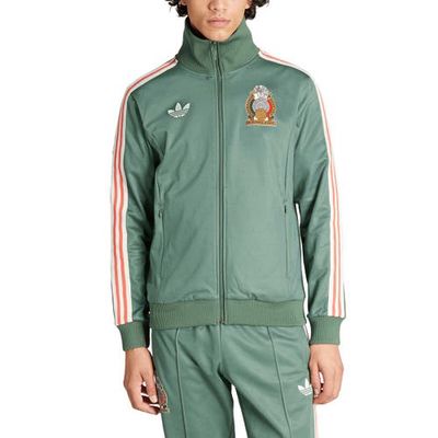 Men's adidas Originals Green Mexico National Team Beckenbauer Full-Zip Track Jacket