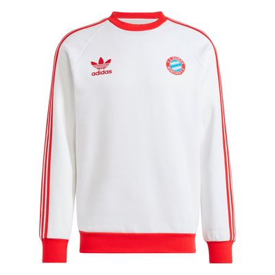 Men's adidas Originals White Bayern Munich Energy Drop Raglan Pullover Sweatshirt
