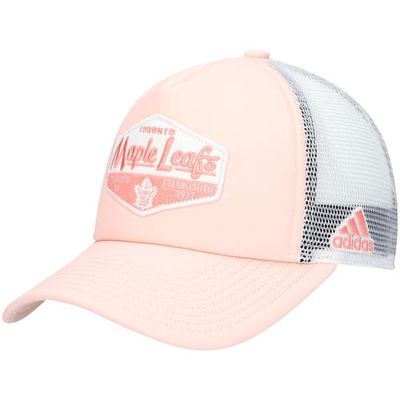 Men's adidas Pink/White Toronto Maple Leafs Foam Trucker Snapback Hat