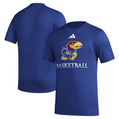 Men's adidas Royal Kansas Jayhawks Fadeaway Basketball Pregame AEROREADY T-Shirt