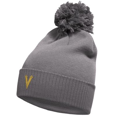 Men's adidas Vegas Golden Knights Charcoal 2024 NHL Winter Classic Cuffed Knit Hat with Pom