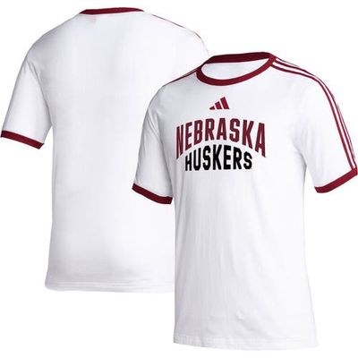 Men's adidas White Nebraska Huskers Arch T-Shirt