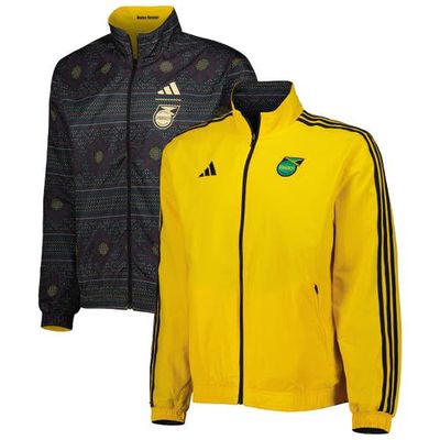 Men's adidas Yellow Jamaica National Team 2023 On-Field Anthem Full-Zip Jacket