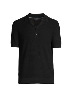 Men's Adio Wool Polo Shirt - Black - Size XXXL