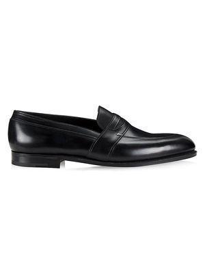 Men's Adley Leather Loafers - Black - Size 9 - Black - Size 9