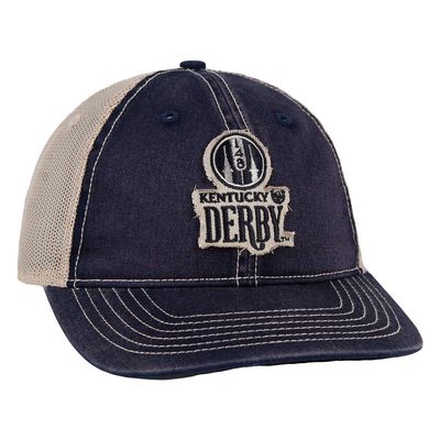 Men's Ahead Navy/Natural Kentucky Derby 148 Wharf Trucker Snapback Hat