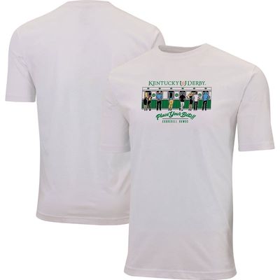 Men's Ahead White Kentucky Derby Place Your Bets Cotton T-Shirt
