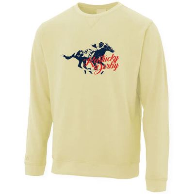Men's Ahead Yellow Kentucky Derby 150 Sandlake Pullover Sweatshirt