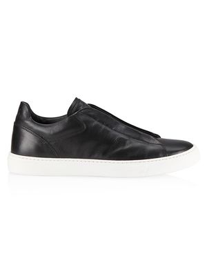 Men's Ainsworth Leather Low-Top Sneakers - Nappa Nero - Size 7