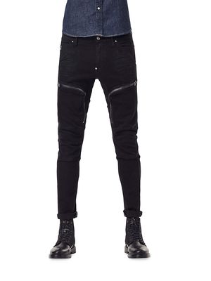 Men's Air Defence Zip Skinny Jeans - Pitch Black - Size 29 - Pitch Black - Size 29