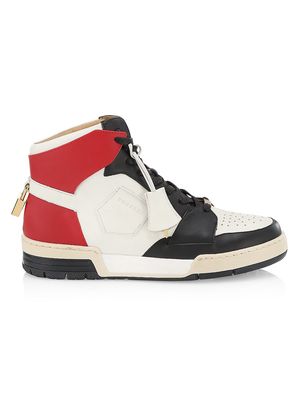 Men's Air Jon High Vitello Leather Sneakers - Red - Size 6 - Red - Size 6
