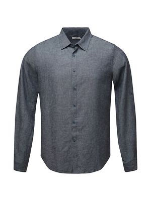 Men's Air Linen Button-Up Shirt - Blue Chambray - Size Small - Blue Chambray - Size Small