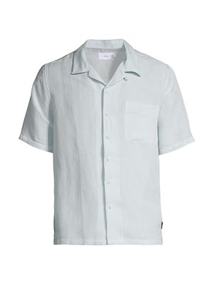 Men's Air Linen Convertible Camp Shirt - Fog Blue - Size Small - Fog Blue - Size Small