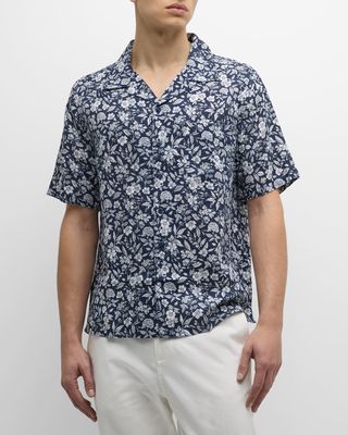 Men's Air Linen Convertible Vacation Short-Sleeve Shirt