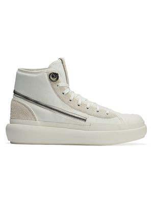 Men's Ajatu Court High Nylon & Suede Sneakers - Off White - Size 9.5 - Off White - Size 9.5