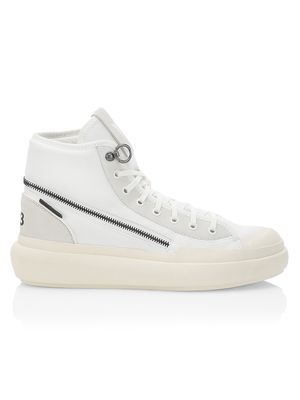 Men's Ajatu Court High-Top Sneakers - White - Size 12 - White - Size 12