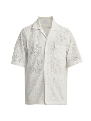 Men's Ajor Lace Shirt - Creme - Size XXL