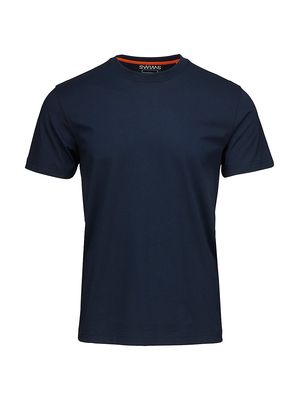 Men's Aksla Cotton Short-Sleeve T-Shirt - Navy - Size Small - Navy - Size Small
