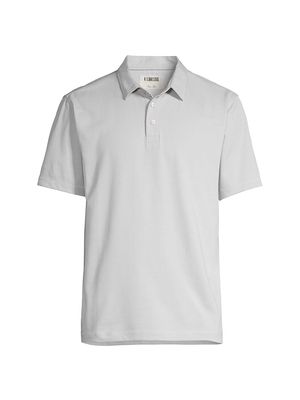 Men's Aldo Collared Polo Shirt - Silver - Size Small - Silver - Size Small