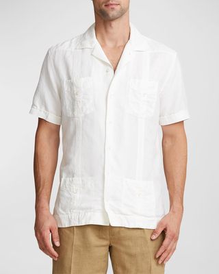 Men's Alicante 4-Pocket Linen Camp Shirt