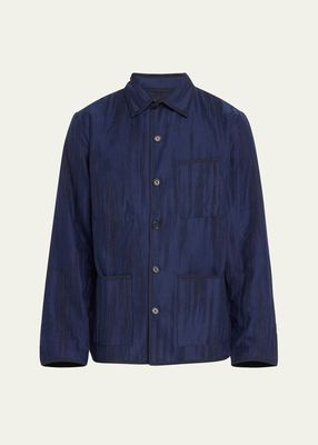 Men's Allover Stitchwork Chore Jacket