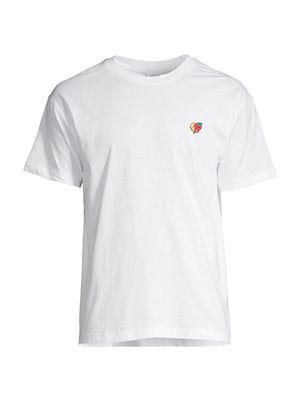 Men's Ally Perennials Printed Crewneck T-Shirt - White - Size XS - White - Size XS