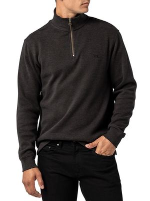 Men's Alton Ave Quarter-Zip Sweater - Mud - Size Small - Mud - Size Small